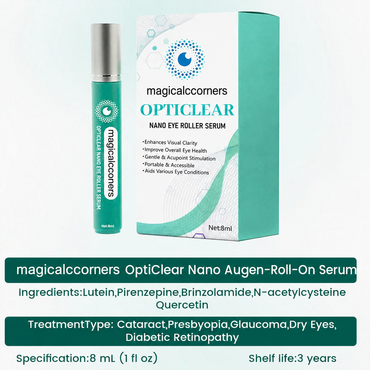 magicalccorners® OptiClear Nano Eye Roller Serum